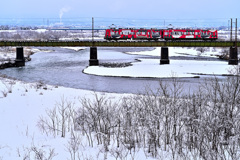 常願寺川冬景色