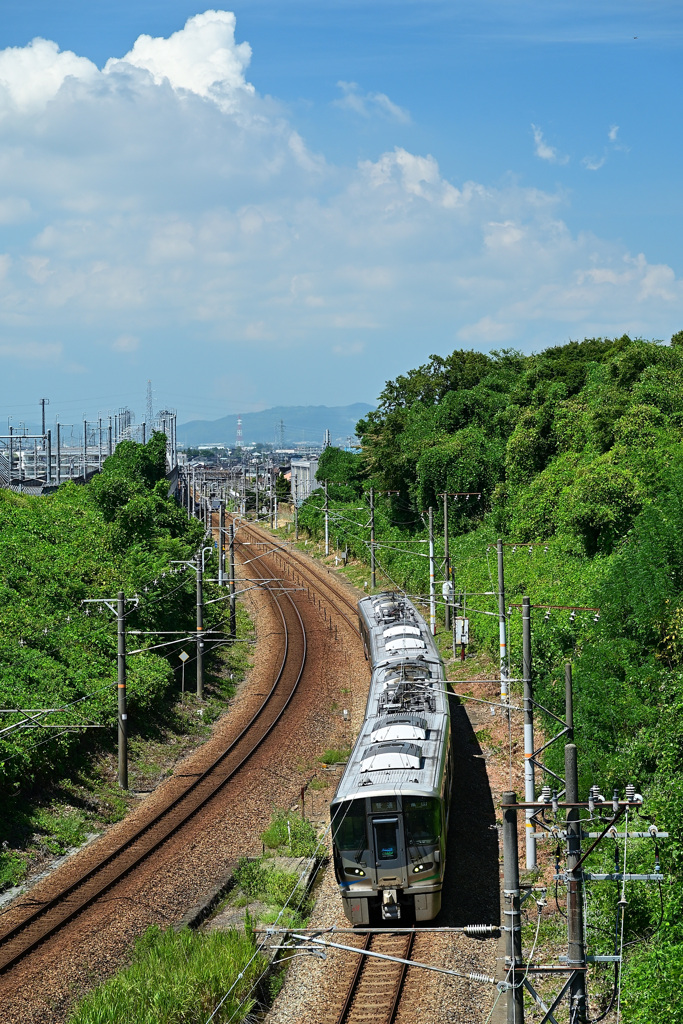 呉羽山トンネル口付近