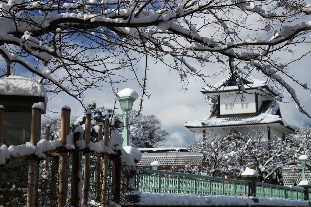 金沢城雪景色