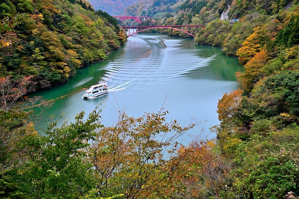 庄川峡紅葉遊覧