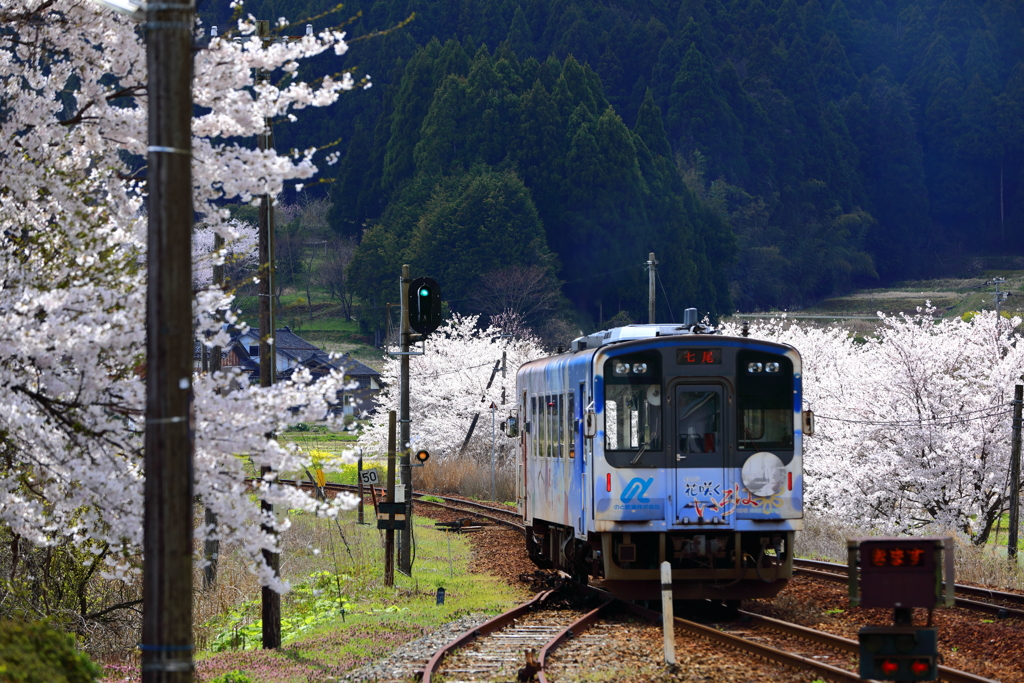 花咲くいろは西岸駅風景
