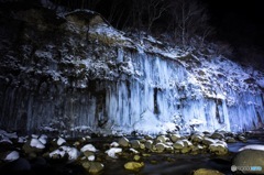 白川の氷柱群