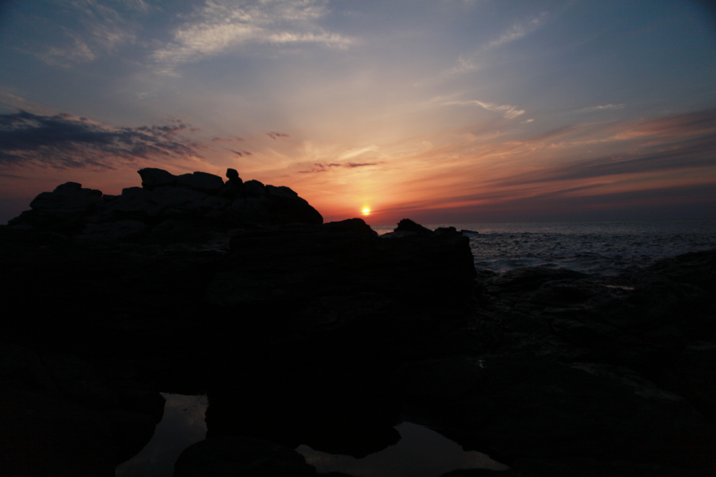 海と夕日