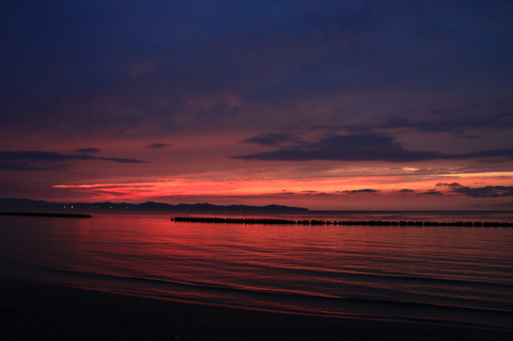 揺れる夕焼け