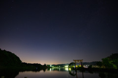 亀山湖の夜。