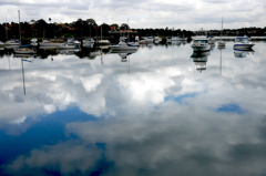 Sky reflect water