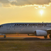 夕焼けとＪＡＬ