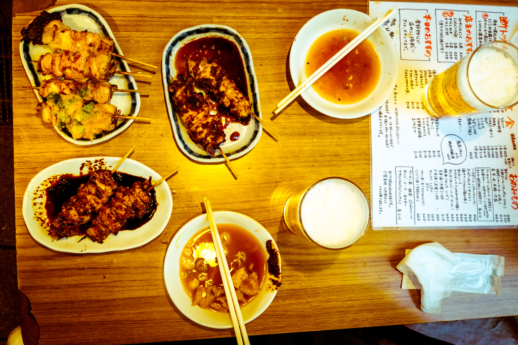 ビールと串焼き