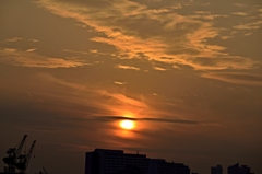 夕日と雲