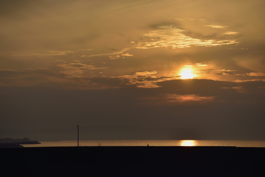 夕日