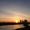 多摩川の夕焼け