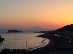 江ノ島と富士山