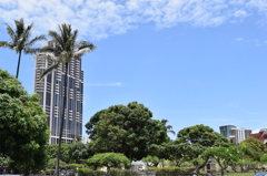 ハワイの街並みと空