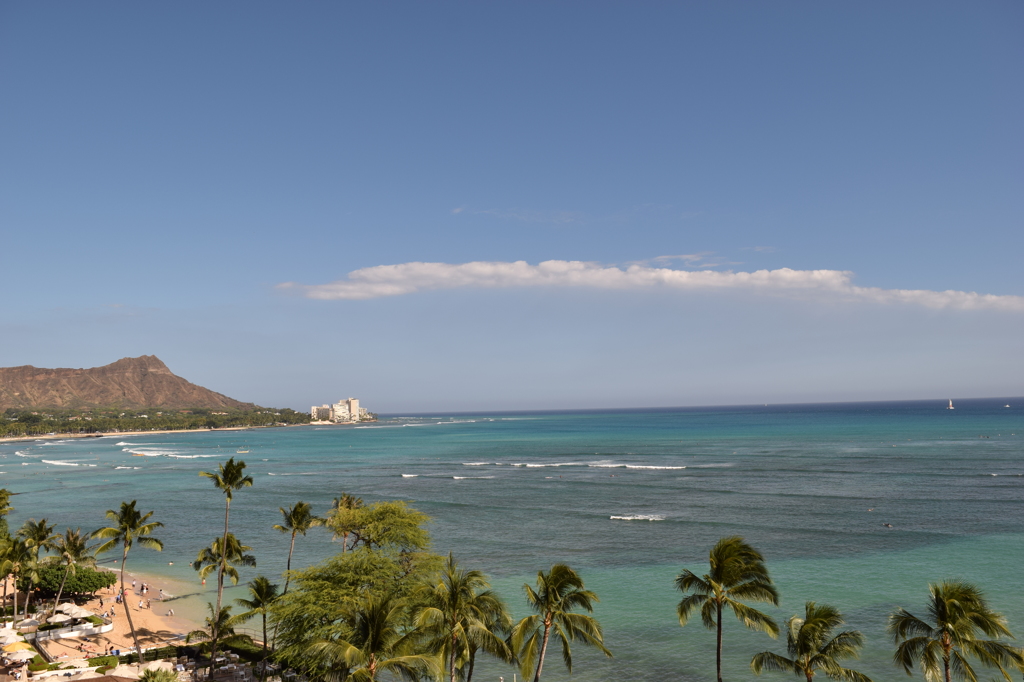 ダイアモンドヘッドと海