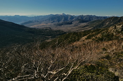 戦場ヶ原と白根山周辺の山々