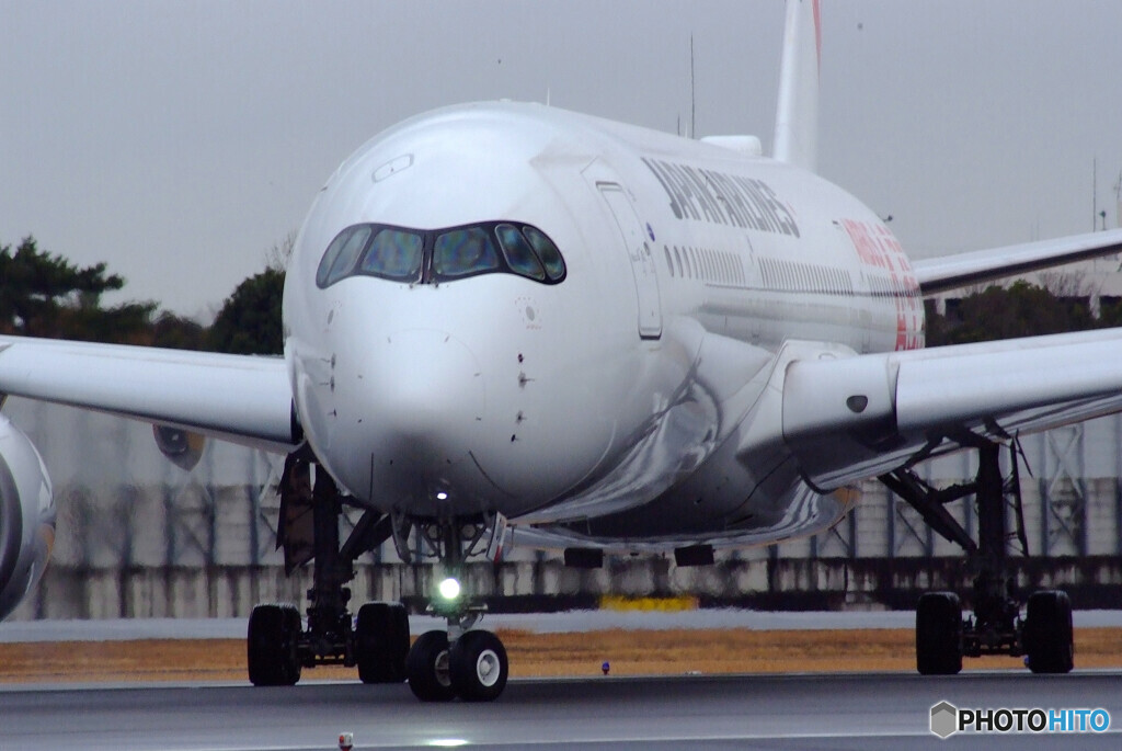 雨の滑走路✈JA01XJ