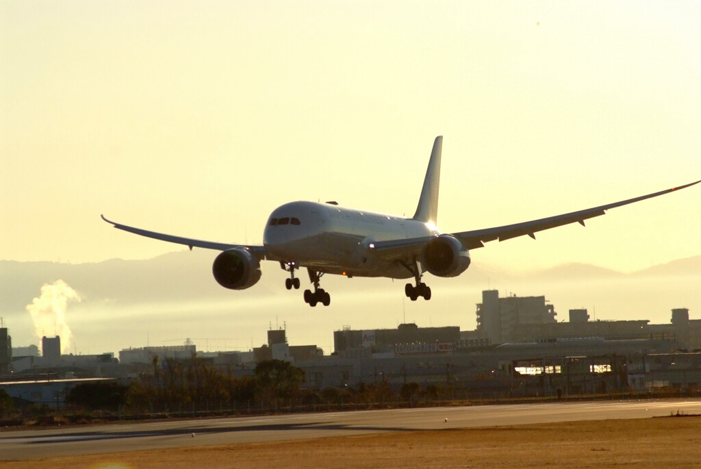 極月の朝✈Boring787-8