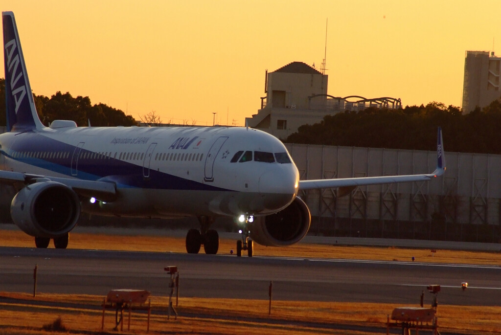 HARADAの朝焼け✈Airbus A321-211