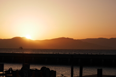 Pier39 サンフランシスコ　夕焼け