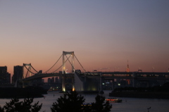 夕暮れのレインボーブリッジ