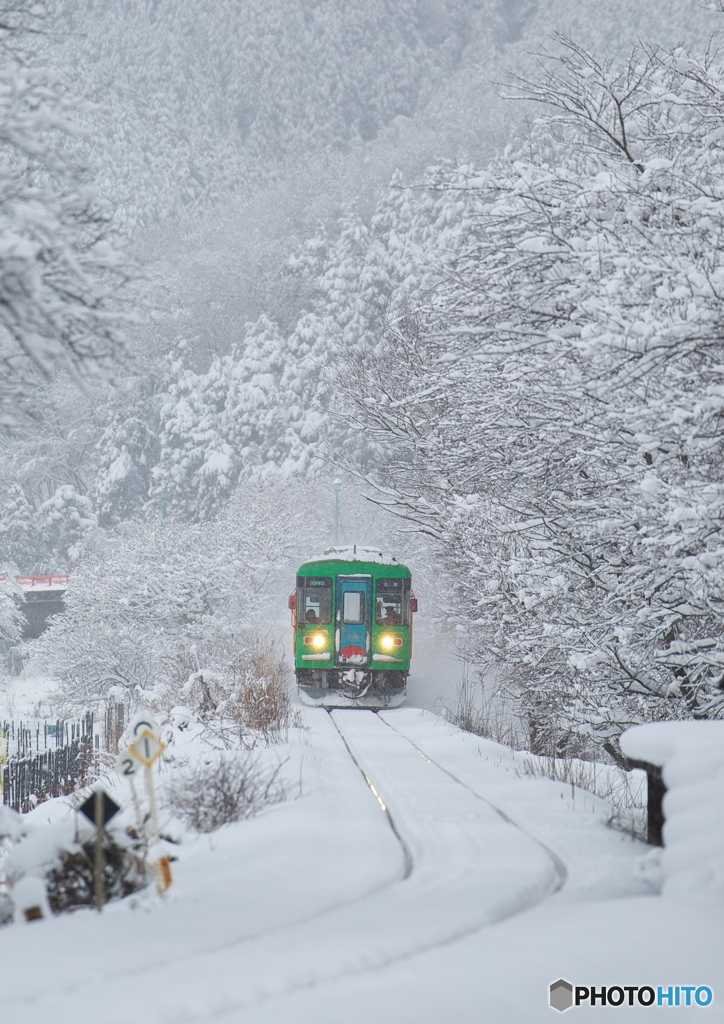 雪の樽見鉄道④