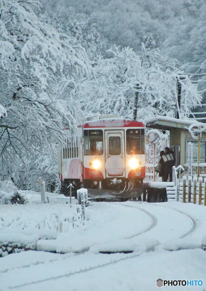 雪の樽見鉄道③