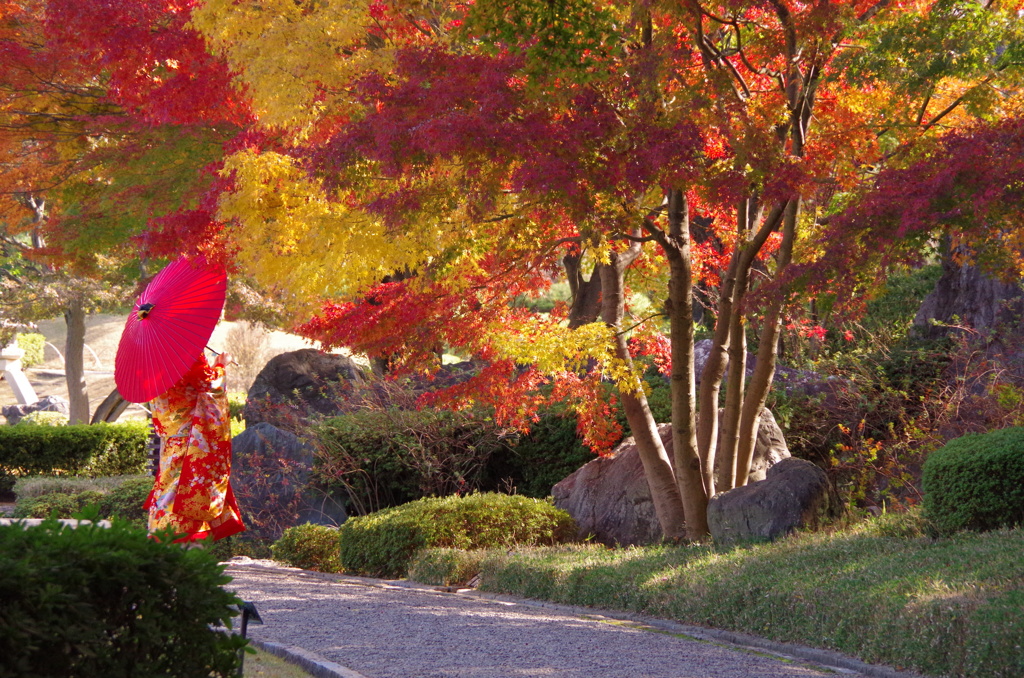 紅葉と花嫁