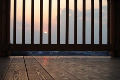 日の入り１０分前の夕陽