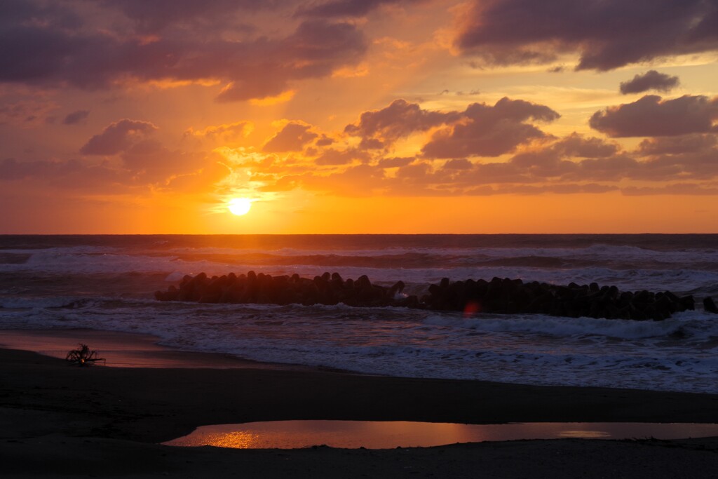 湯野浜の夕日