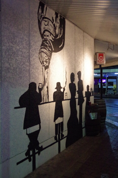 長岡市内、bistroのsign