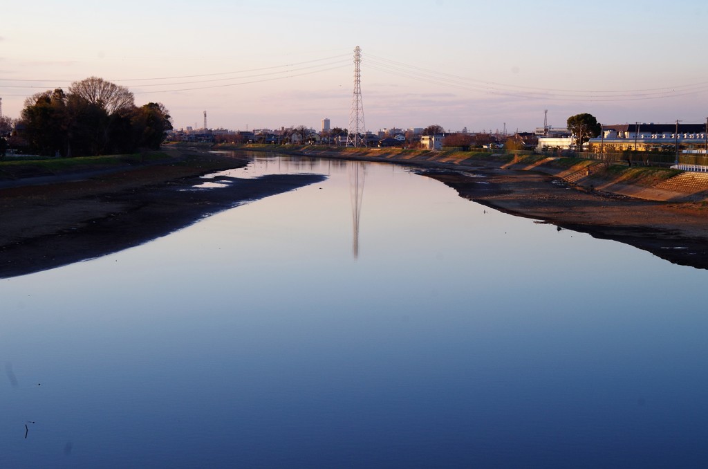 夕刻の...river