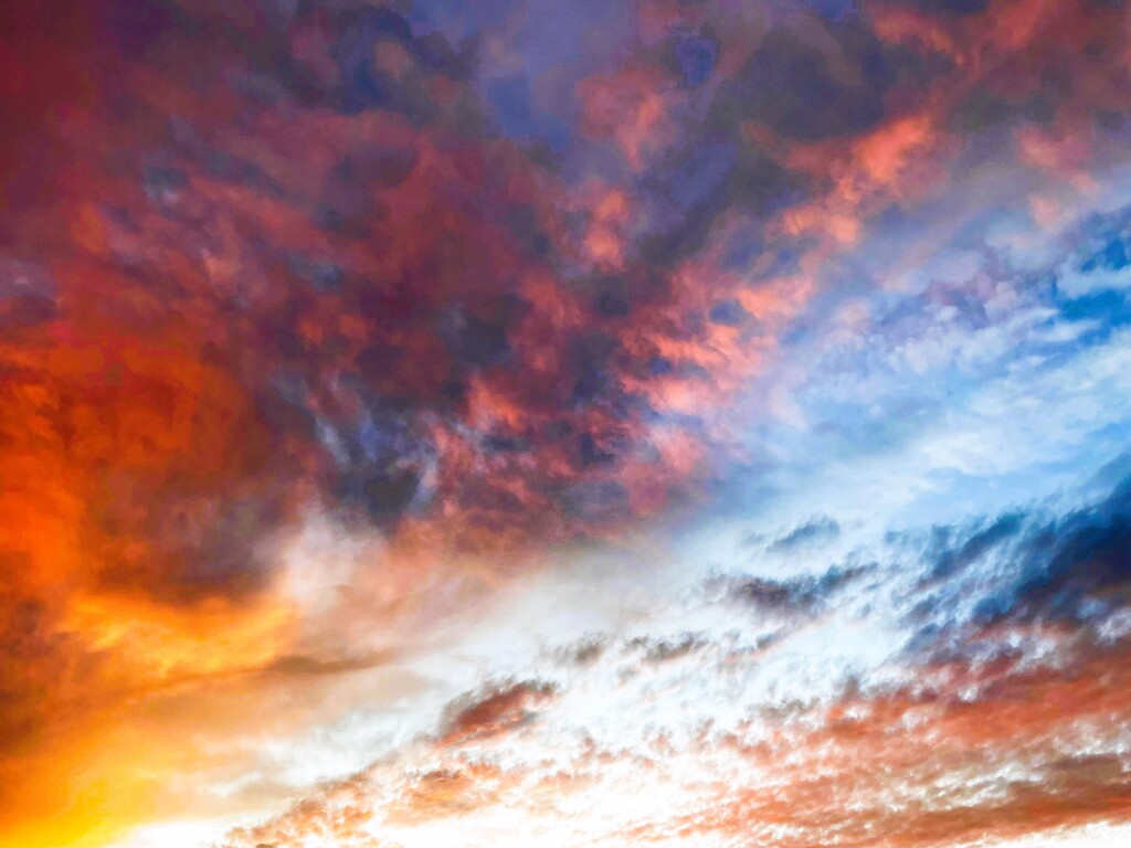 まだらな夕焼け