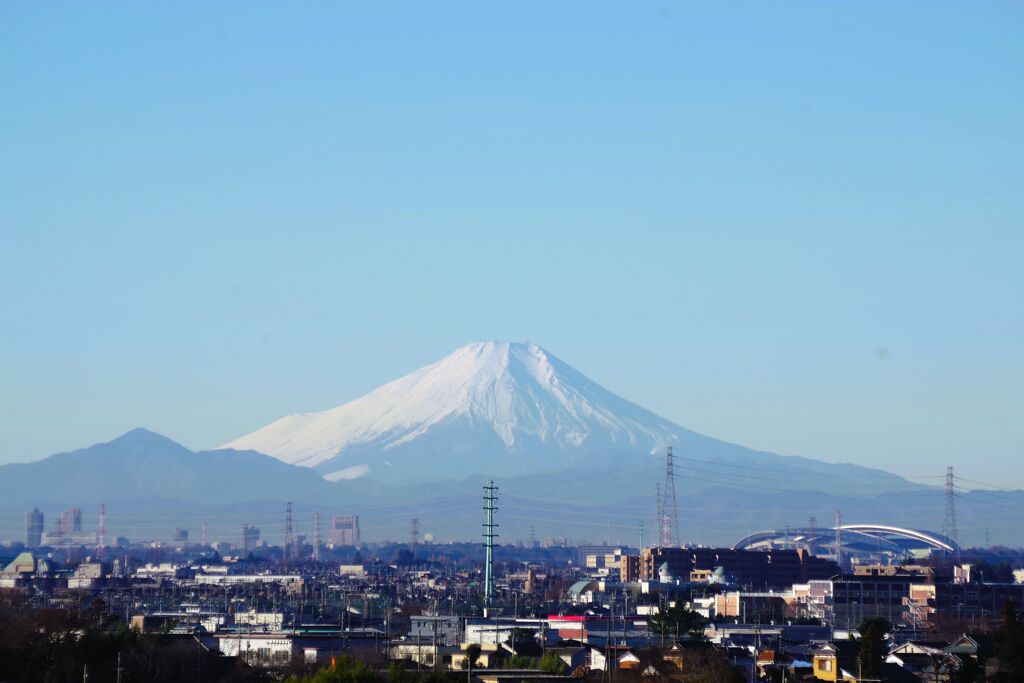 里山から見た富士山