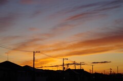 日の出5分前...南東の空