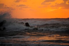 湯野浜の夕焼け