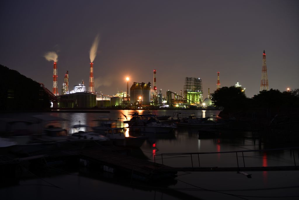 水島コンビナート地帯