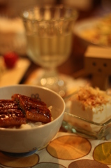 ちいさなうなぎの晩ごはん