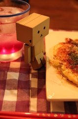 焼酎のしそジュース割りとお好み焼