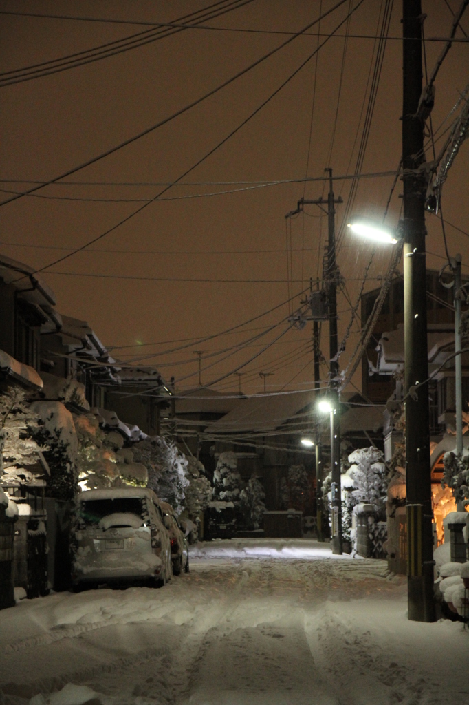 雪の日の夜