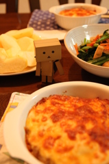 カレードリアとりんごの晩御飯　