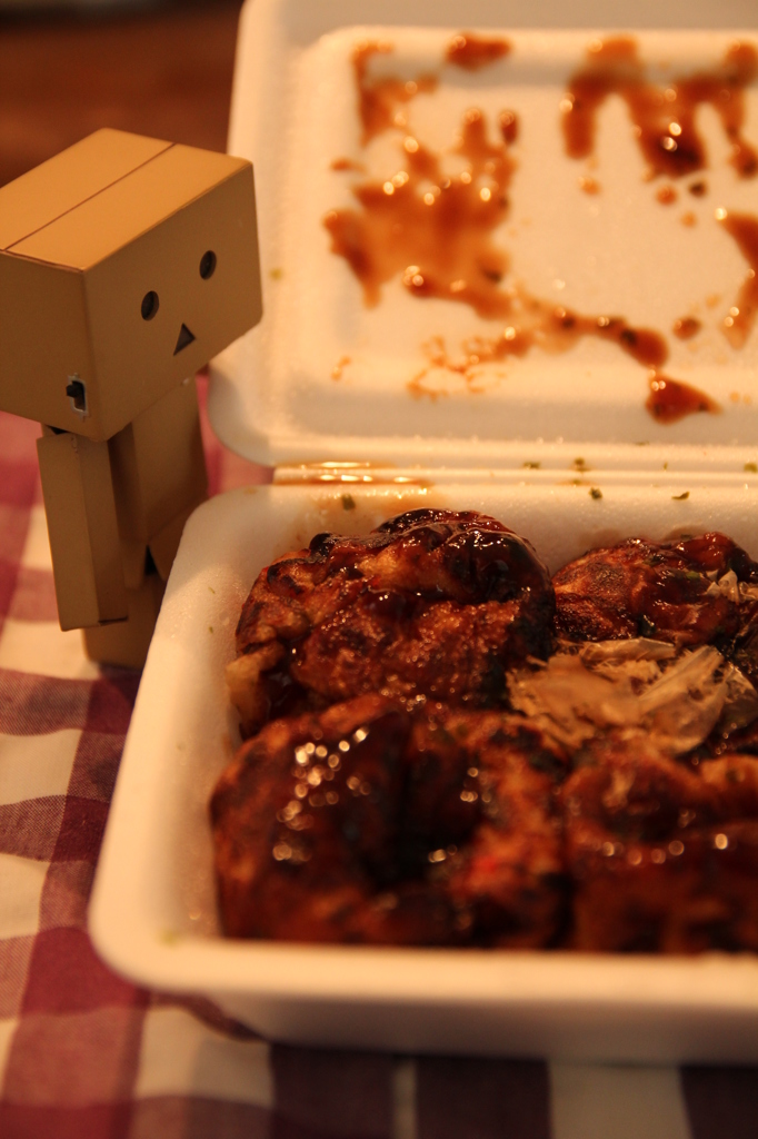 焦げたたこやきのおひるごはん