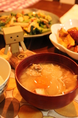 もんぶらんもみじと宮島のお椀のばんごはん