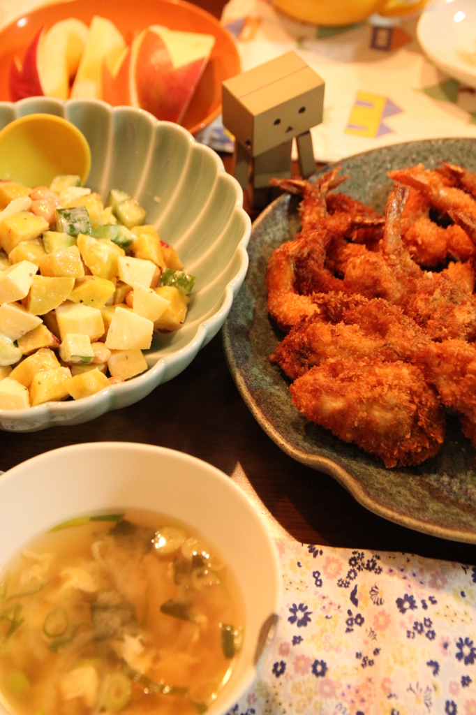 カキフライのばんごはん