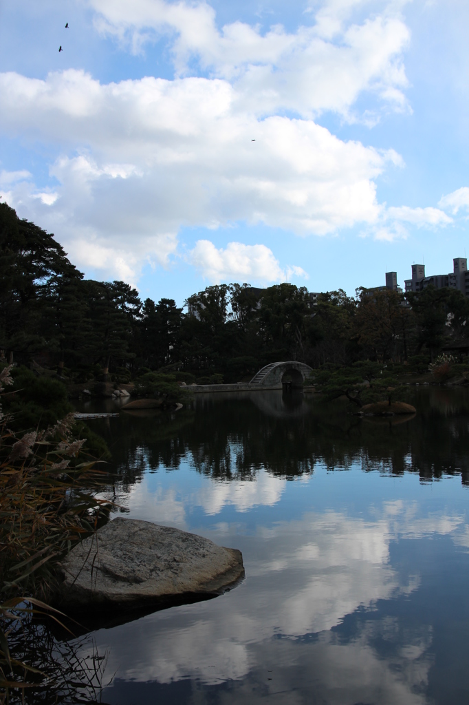 少しの晴れ間＠縮景園
