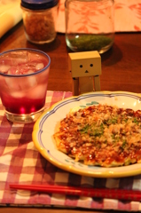 お好み焼きの晩ごはん