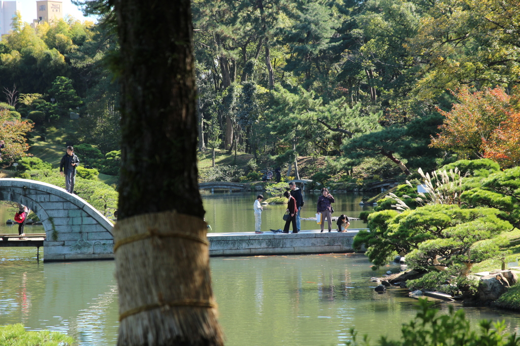 家族連れ＠縮景園