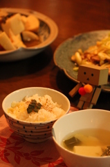 たけのこだらけのばんごはん