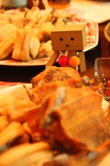 太刀魚のからあげ。お、骨せんべい。