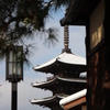 雪の八坂の塔