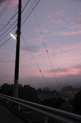 雨上がり日没